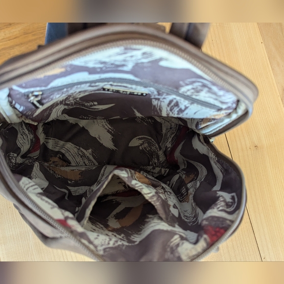 Taupe Backpack Purse (David Jones) - Picture 7 of 7